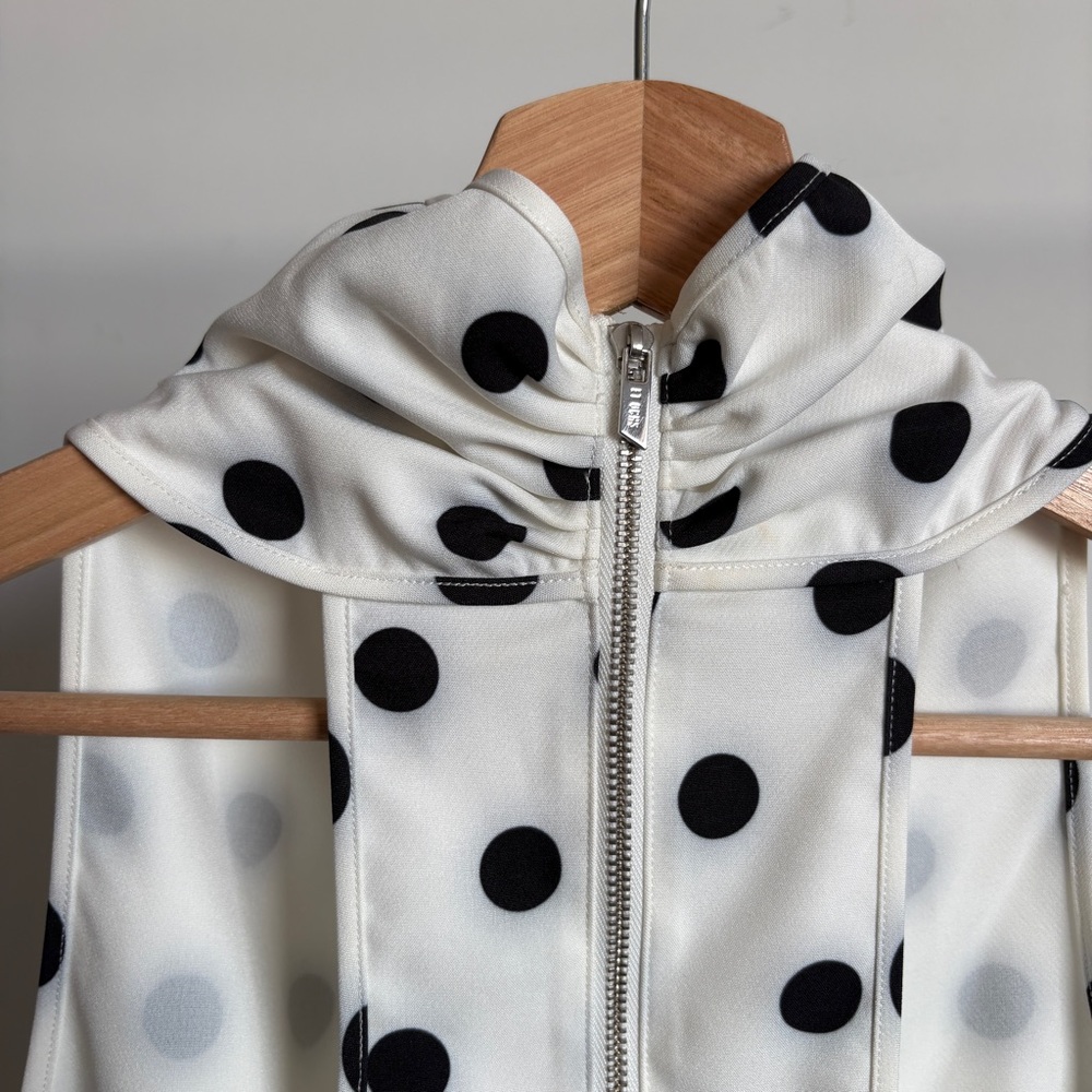 $298 NWT Et Ochs “Julia” Top in Large Dot Ivory Sz 4 - Picture 7 of 13